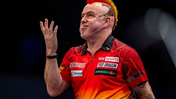Peter Wright ist in das Viertelfinale der Darts-EM eingezogen., © David Inderlied/Deutsche Presse-Agentur GmbH/dpa