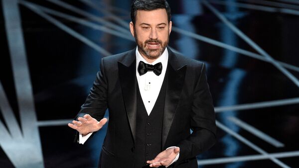 Der US-Talkmaster Jimmy Kimmel wird zum dritten Mal die Oscars moderieren., © Chris Pizzello/Invision/AP/dpa