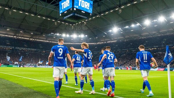 Nach langer Zeit konnte Schalke wieder über einen Sieg jubeln., © David Inderlied/dpa
