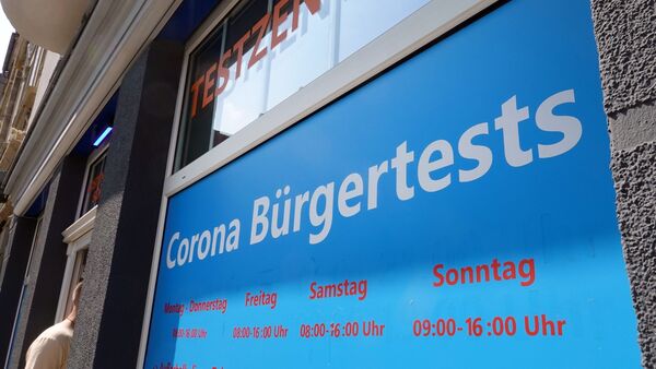 Corona-Teststation in Thüringen., © Martin Schutt/dpa